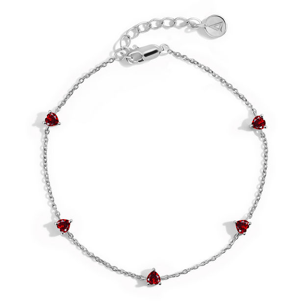 Sweat-Heart Garnet Bracelet